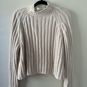 Cream American Eagle Knit Sweater